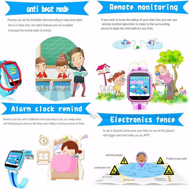 Hot Selling Colorful GPS Tracker Watch with WiFi+Lbs+GPS Position D19